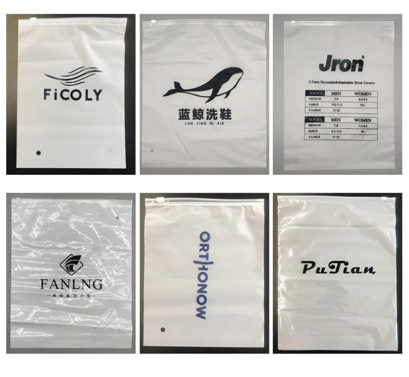 StoBag 10pcs Frosted Matte Zipper Bags Clothes Packaging Pouch Plastic Sealed Shirts Storage Shipping Reusable Organizer Pocket