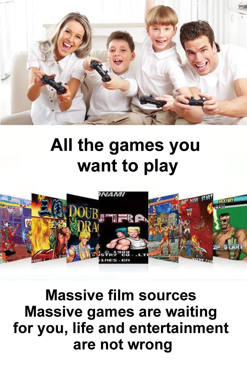 M8 PRO MINI Retro Game Console – 40+ Emulators, 11,000+ Games, 4K HD, 2.4G Wireless Controllers | N64/PS1/PSP