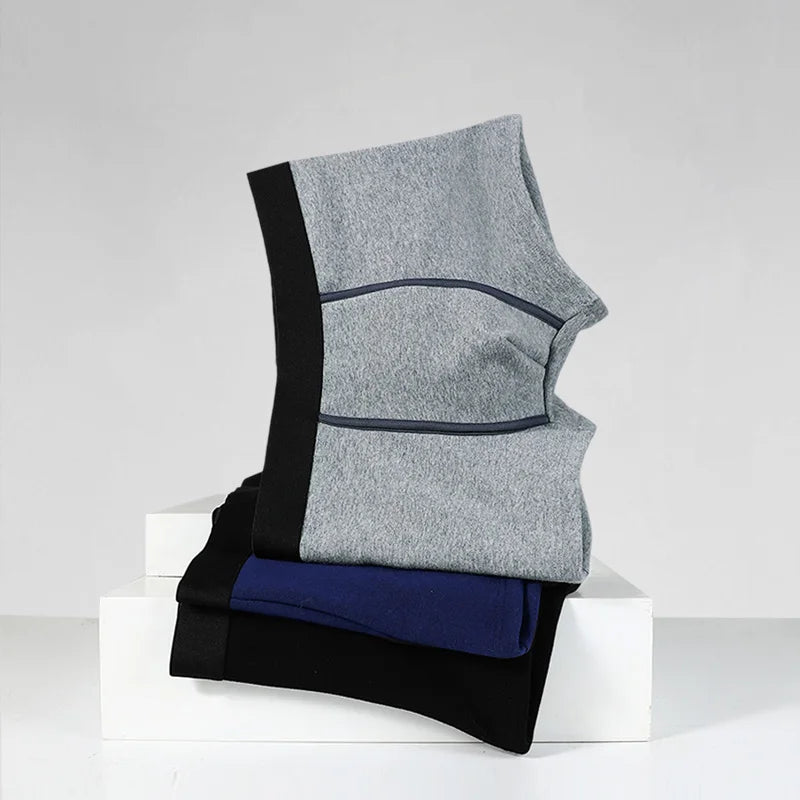 Men's Fleece Lined Thermal Boxer Shorts - Straight-Leg Winter Underwear - photo 5