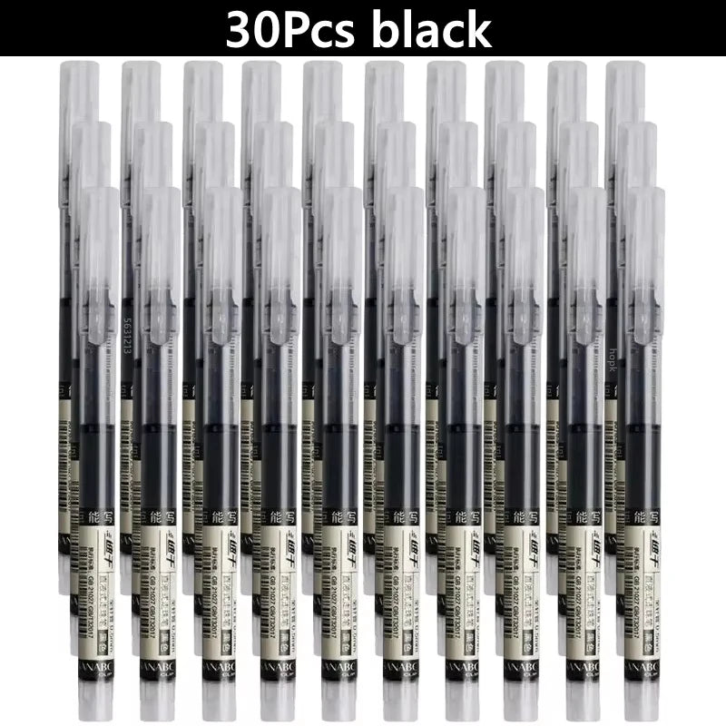 3-102Pcs/set High Quality Needle Type Gel Pens Straight Liquid Ballpoint Pen Kawaii Stationery School Office Supplies Writing