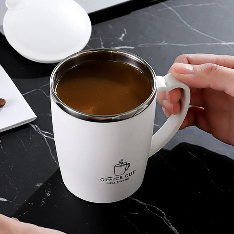 350ml Stainless Steel Thermos Mug with Handle - Insulated Coffee Cup - photo 2