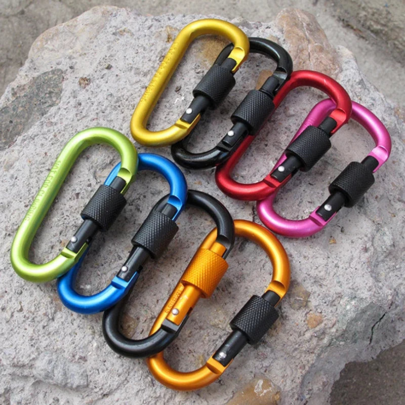 Screwed-door set (for hiking) - Hooks for carrying outdoor camping equipment, with 7.5 mm diameter aluminum rods