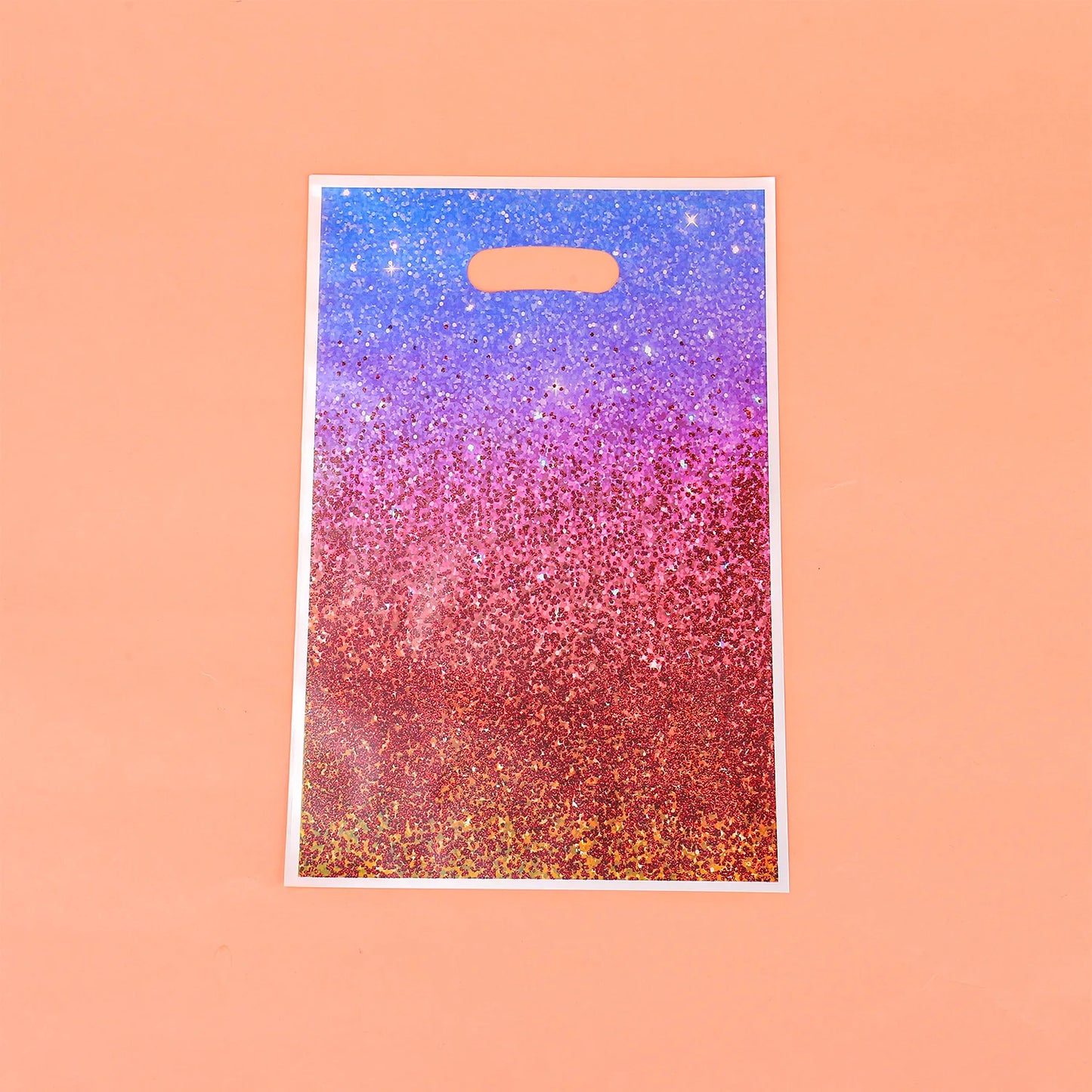 10/30/50pcs Gradient Hand Gift Bag Shining Star Party Gift Bag Galaxy Plastic Gift Bag Birthday Gift Bag Wedding Gift Package