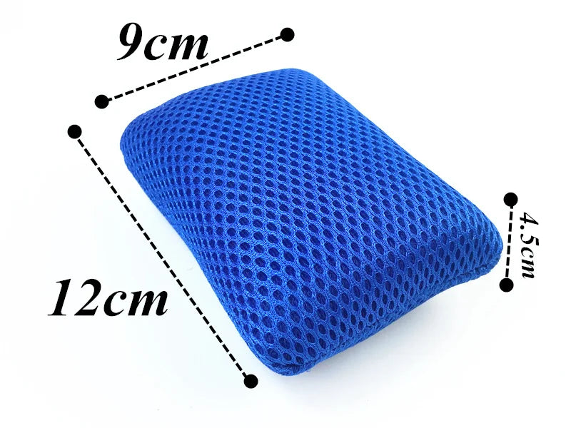 Lucullan 3 Color Microfiber Bug Sponge For Car Washing Ultra Soft Mesh Sponges to Clean Glass Paint Dirty