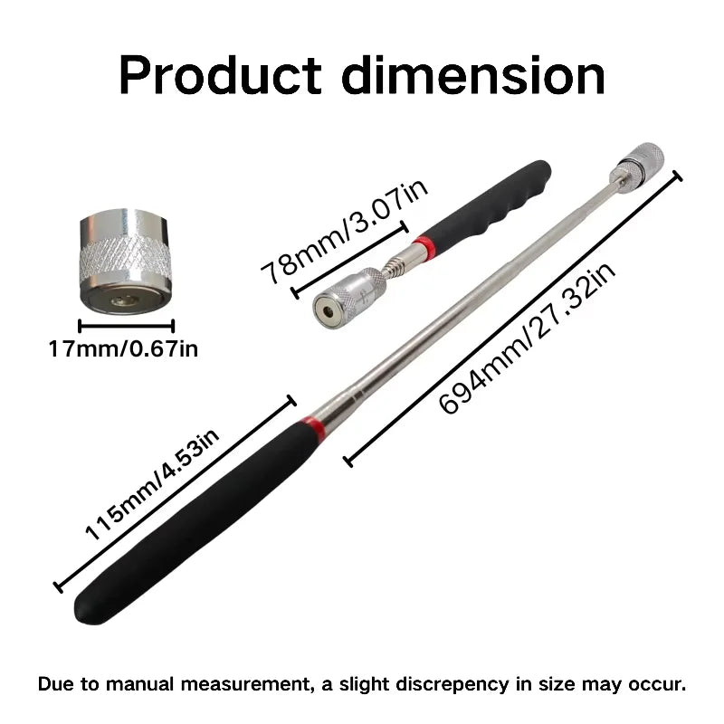 Telescopic Magnetic Pen, Extendable Pickup Tool Magnet Stick for Picking Up Screws Nuts Bolts, Mini Portable Hand Tool