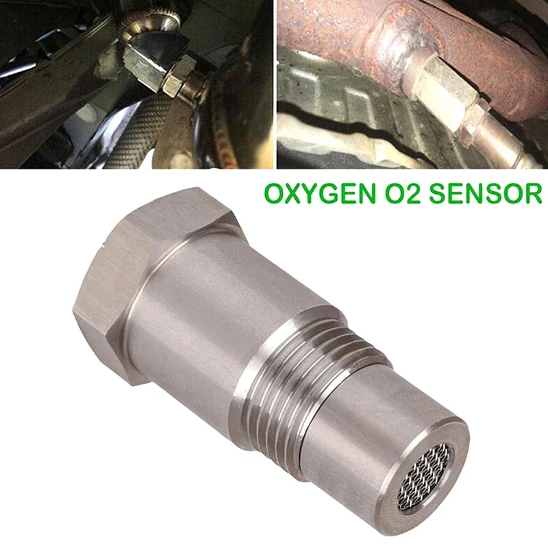 1Pcs Mini Oxygen Catalyst Sensor M18X1.5 46.516.016.9MM Silver Stainless Steel Durable Auto Car Accessories