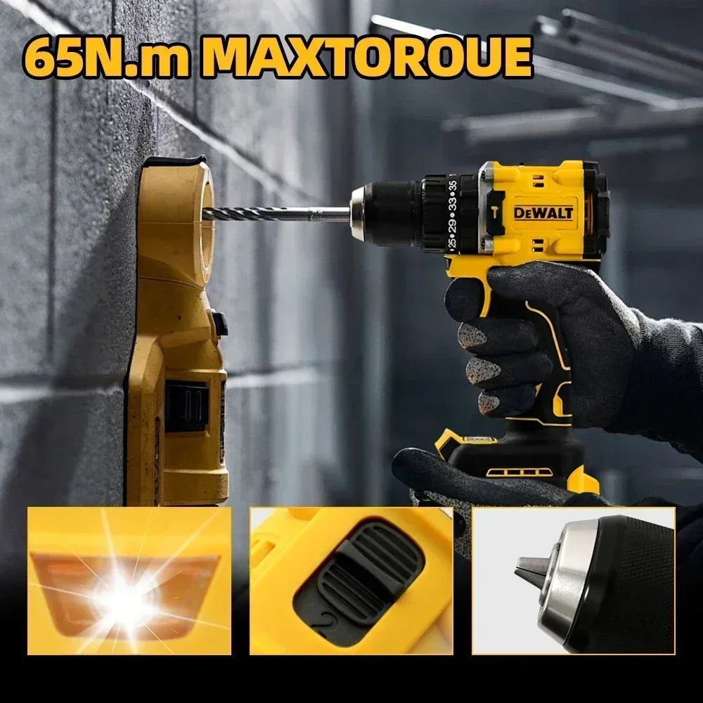 2026 NEW DEWALT DCD805 20V Power Tools Brushless Impact Drill Cordless Electric Screwdriver Multi-Function Hand Drill 668