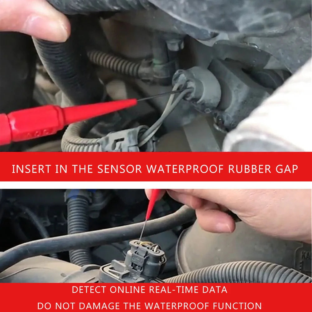 10pcs Insulation Piercing Needle Sensitive Non-destructive Multimeter Test Probes Accurate Acupuncture Car Tool for Banana Plug