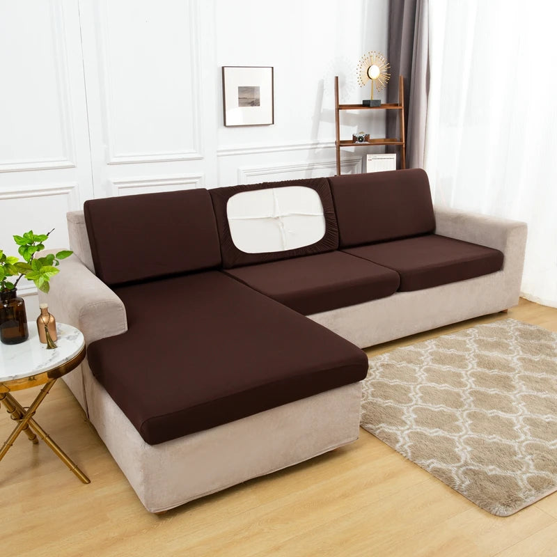 Summer Silk Spandex Seat  Sofa Cushion Cover Pad Protect 2026 Living Room Couch Slipcover 1 2 3 4 Seater Sofa Seat Covers
