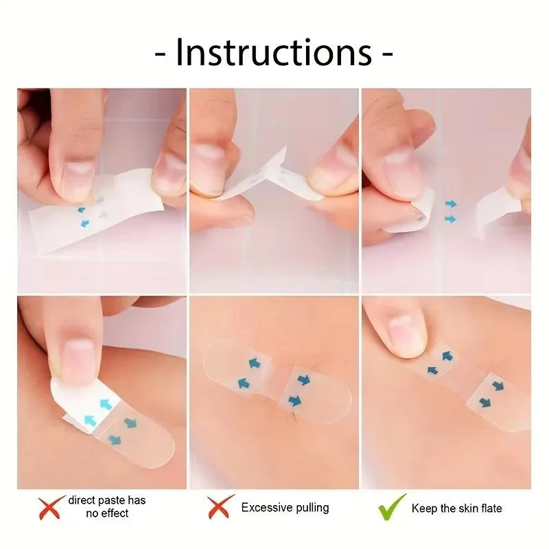 40/120PCS V-Shape Face Wrinkle Sagging Skin Adhesive Tape Lifting Face Stickers Invisible Transparent Thin Face Patche Lift Tool