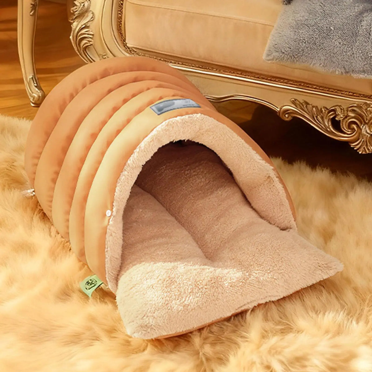 Semi-Enclosed Pet Cave Sleeping Sack - Washable Nest – photo 3