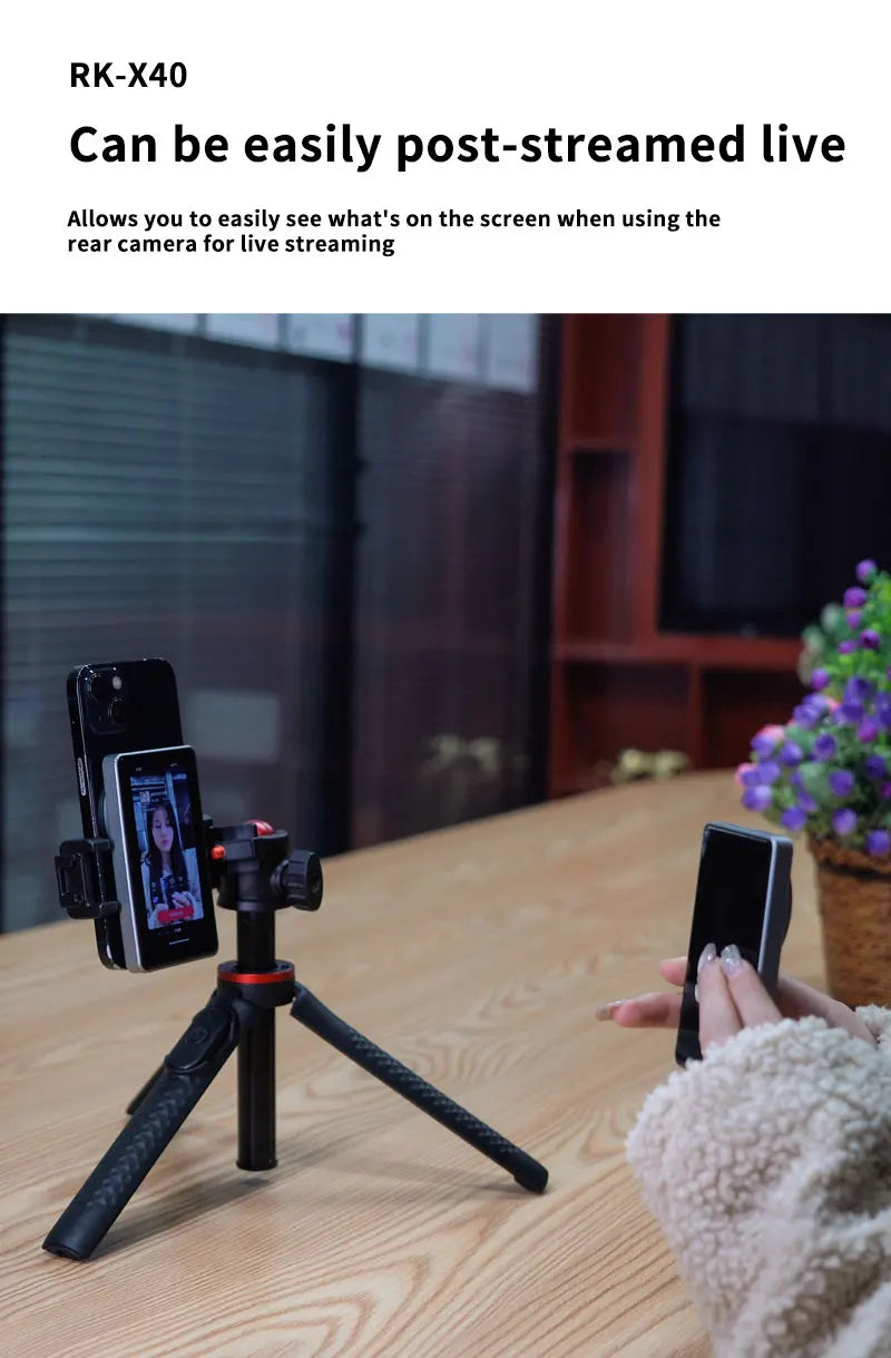 Mobile screen splitter selfie wireless display screen long-distance transmission monitor synchronized live broadcast Vlog screen