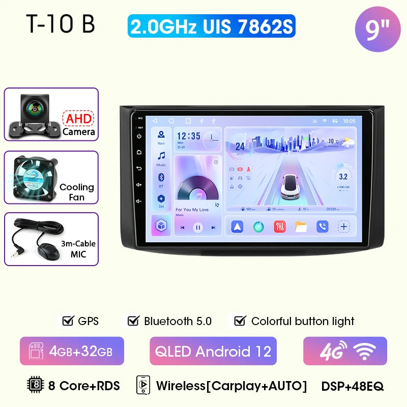 JMCQ Car Radio For Chevrolet Aveo 2006 2007 2008 2009 2010 2011 2012 2din Android12 Carplay Multimidia Video Player Head Unit