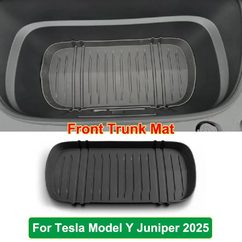 For Tesla Model Y 2026 Juniper TPE Front Trunk Cargo Liner Tray Mat Frunk Layered Partition Plate Organizer Divider Baffle Board
