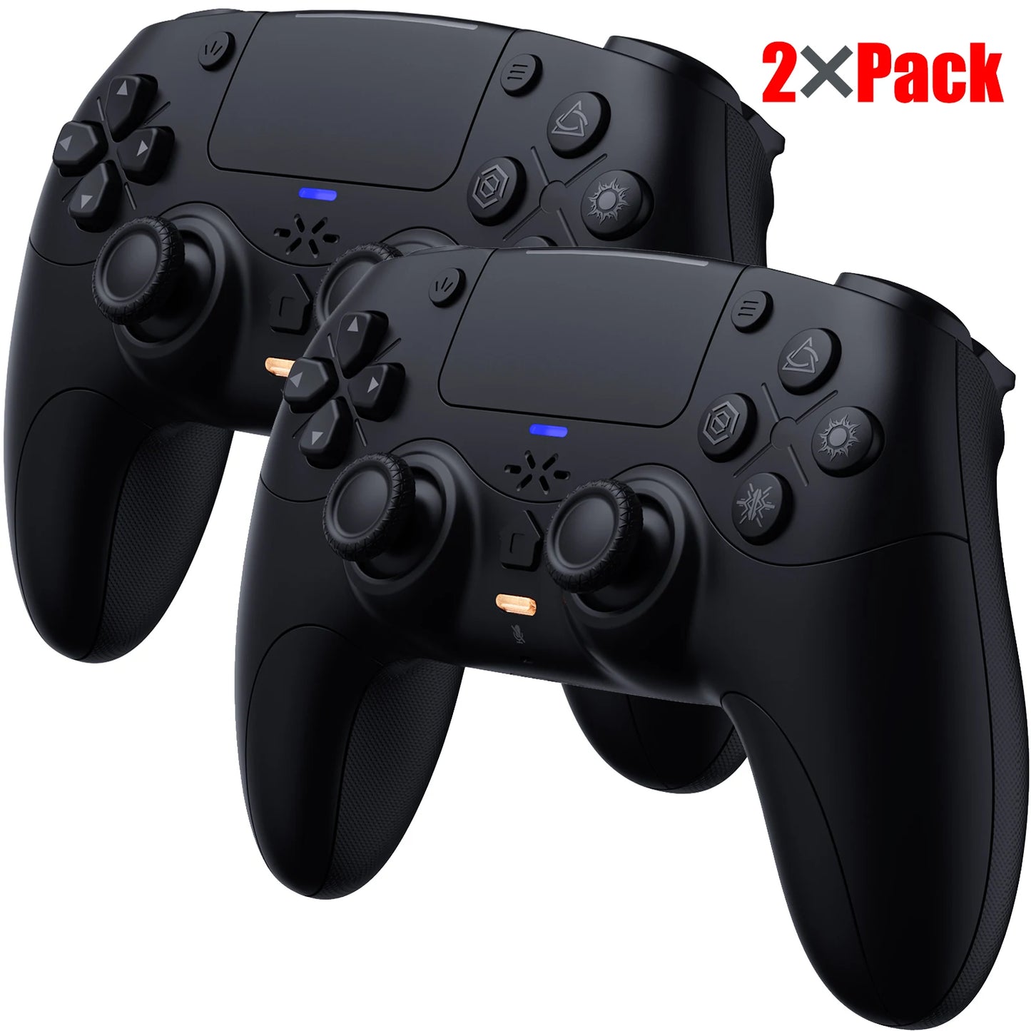 For Playstation 5/PS5/PS4/PC Game Controller,6 Axis Gyro RGB Wireless Gamepads 4-Level Shock Turbo Programmable Gaming Joystick