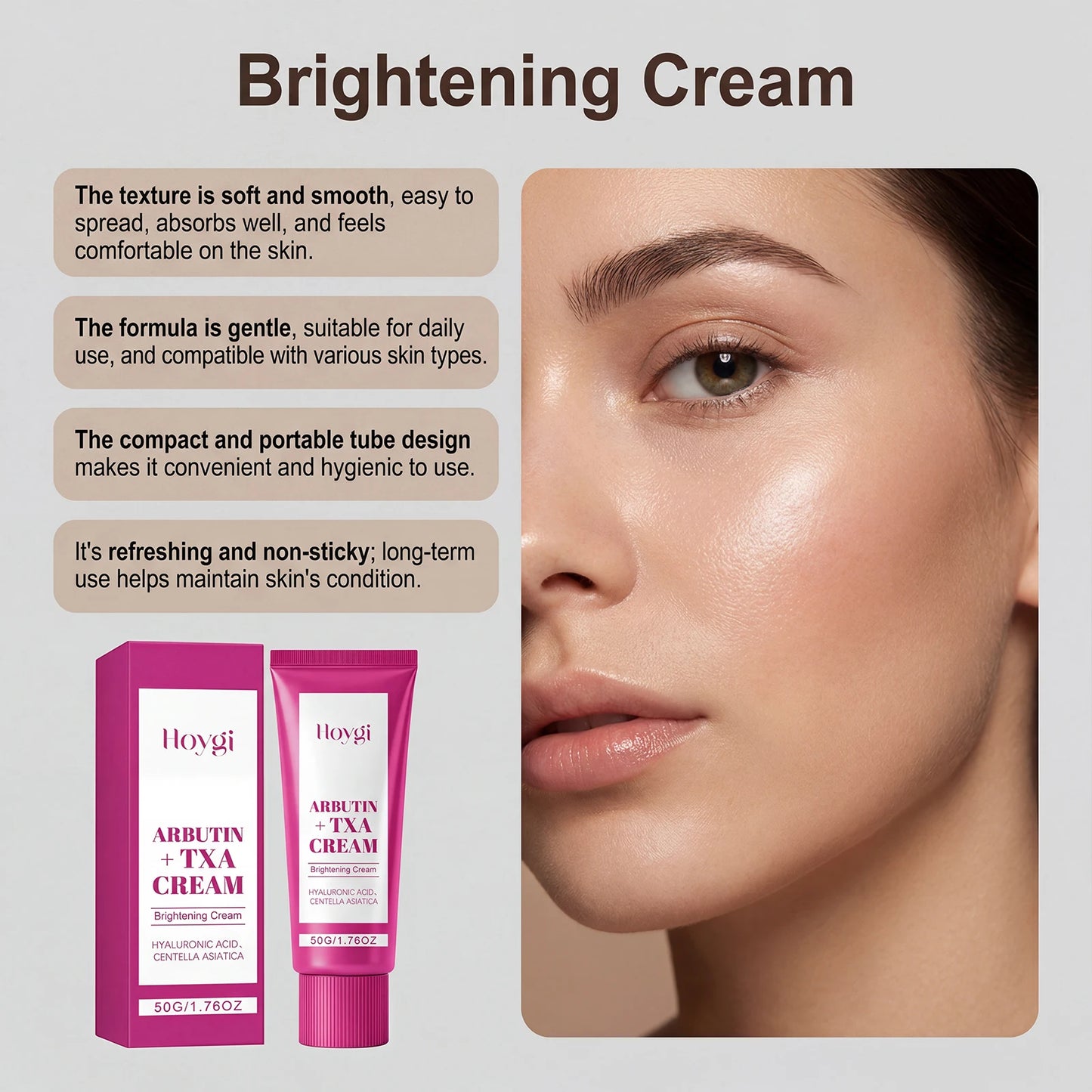 Relief Cream Face Moisturizer Cream Nourish Soothing Skin Repair Clean Acne For Oily Skin, Hydrating Facial Lotion Skincare