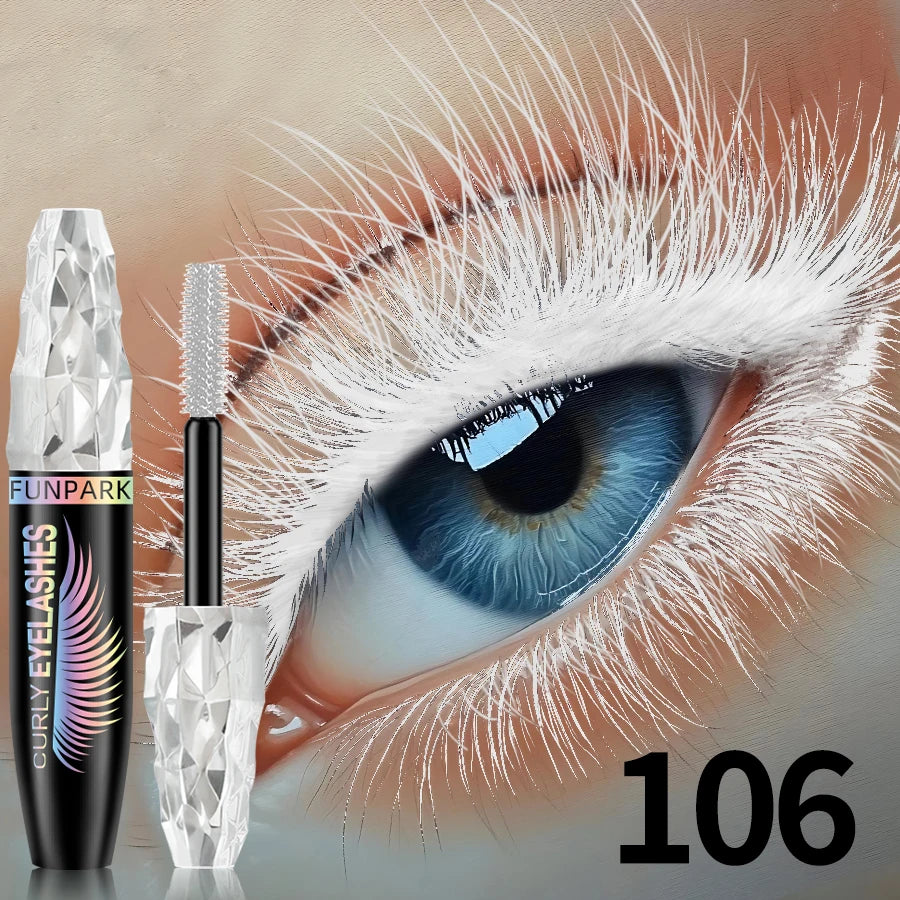 9 Colors 5D Mascara with Big Eyes,Strong Waterproof Thickening Lengthening Curling Liquid Fiber Mascara Eyelash Extension Makeup