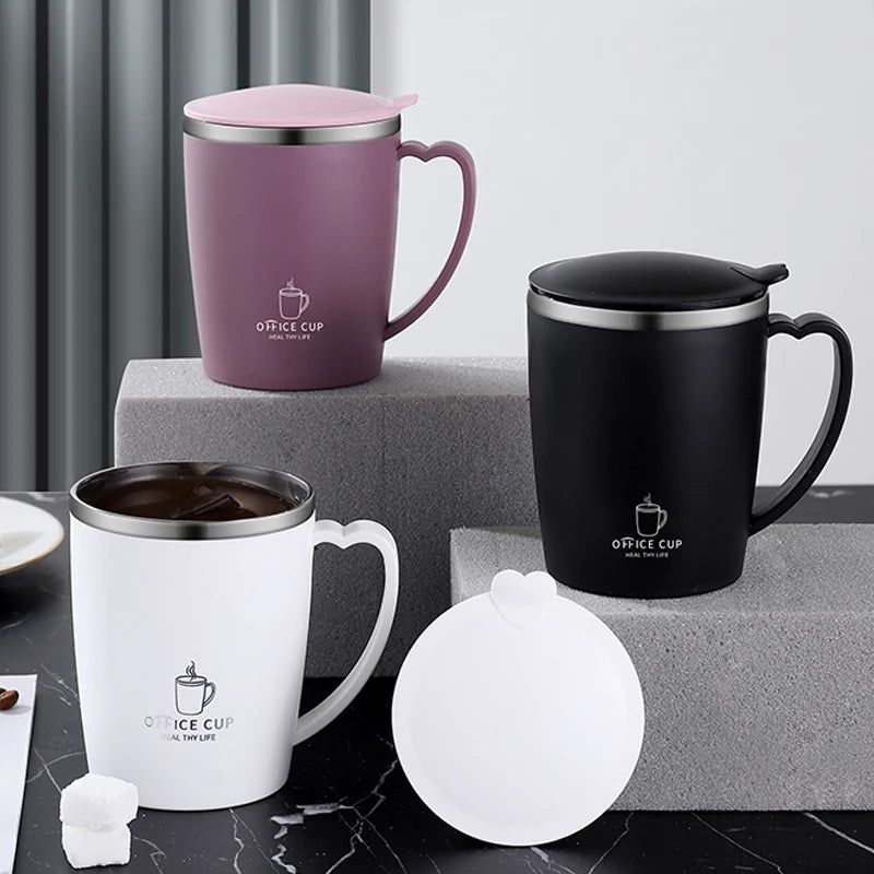 350ml Stainless Steel Thermos Mug with Handle - Insulated Coffee Cup