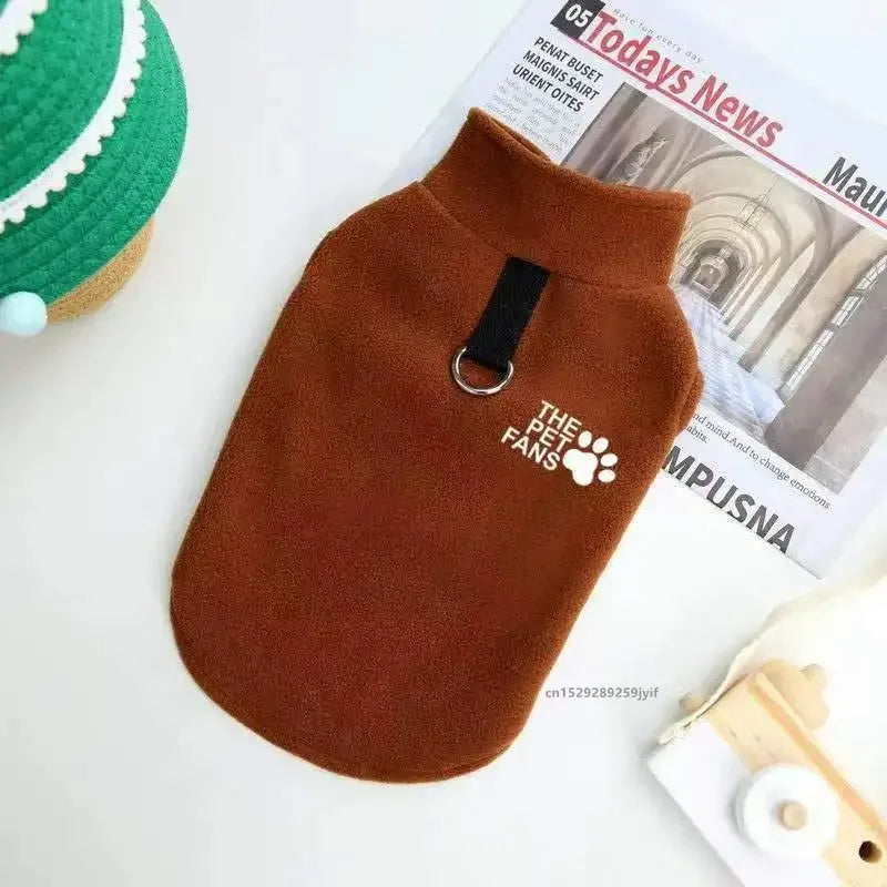 Fleece Dog Coat with D-Ring - Warm Jacket for Small and Medium Dogs - photo 4