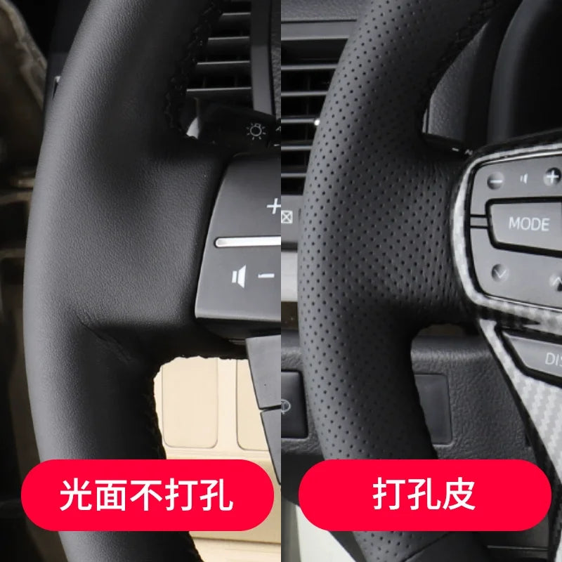 For Toyota RAV4 2026 Hand Stitched Steering Wheel Cover Braid Leather Cover Renovation Accessory