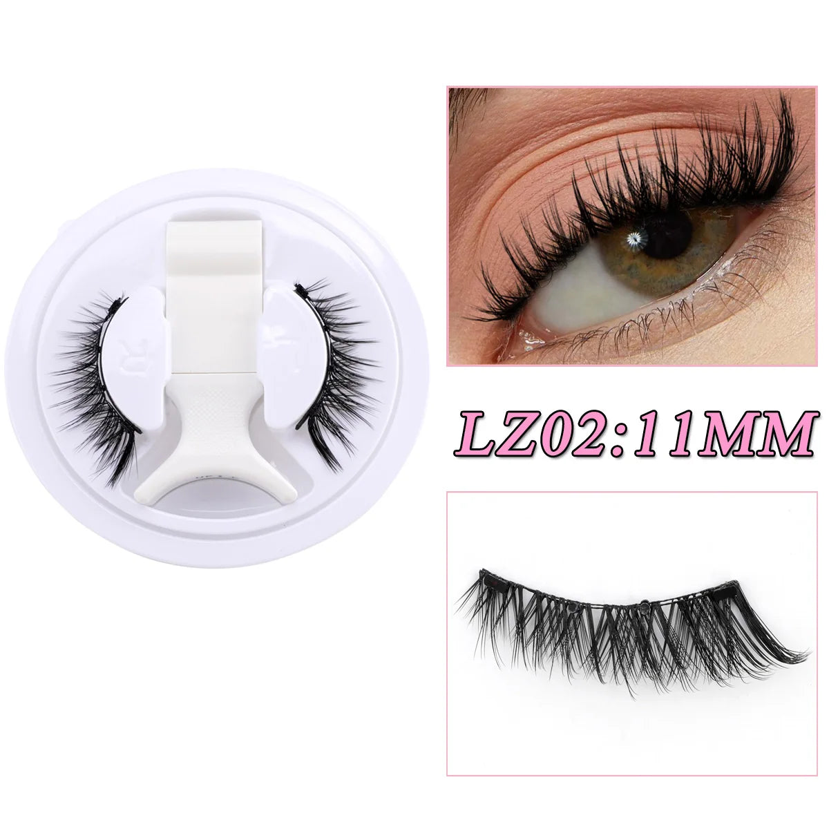 3D Magnetic Eyelashes with Tweezer – Reusable No-Glue False Lashes