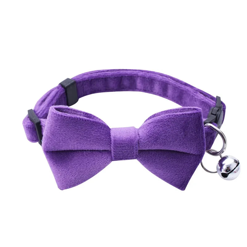 New Bowknot Pet Collar, Cat Collar, Safety Buckle, Cat Bell, Anti-suffocation Collar, Puppy Collar