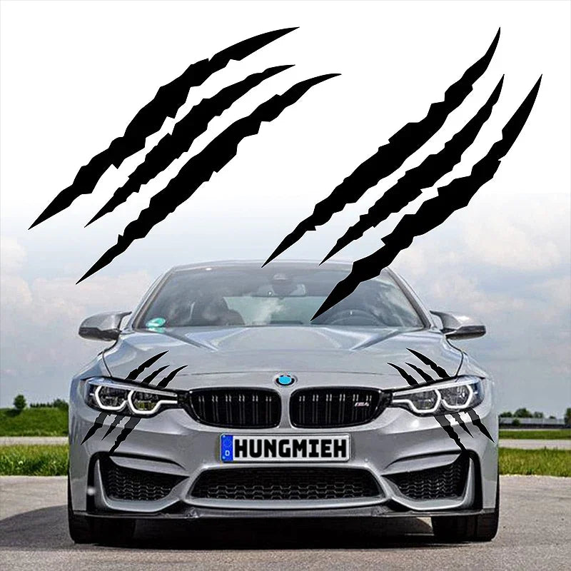 Wolf Claw Car Stickers Car Hood Vinyl Sticker Creative Headlight Decor Decal Monster Claw Scratches Vinyl Film Auto Decoration