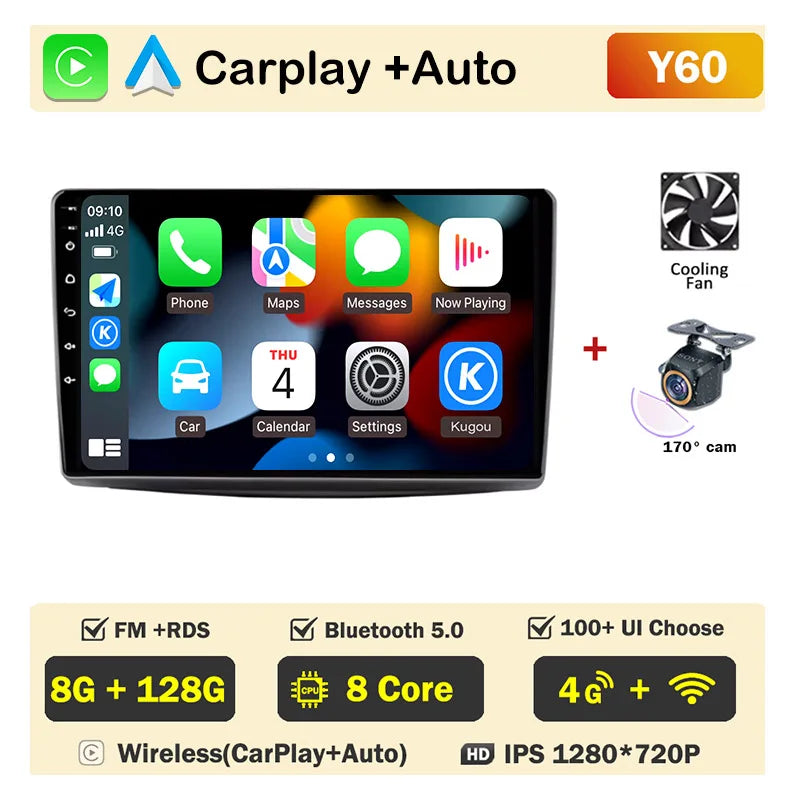 9" Android Car Stereo for Alfa Romeo MiTo 955 (2008–2016) — CarPlay, Android Auto, DSP, QLED, 4G+WiFi