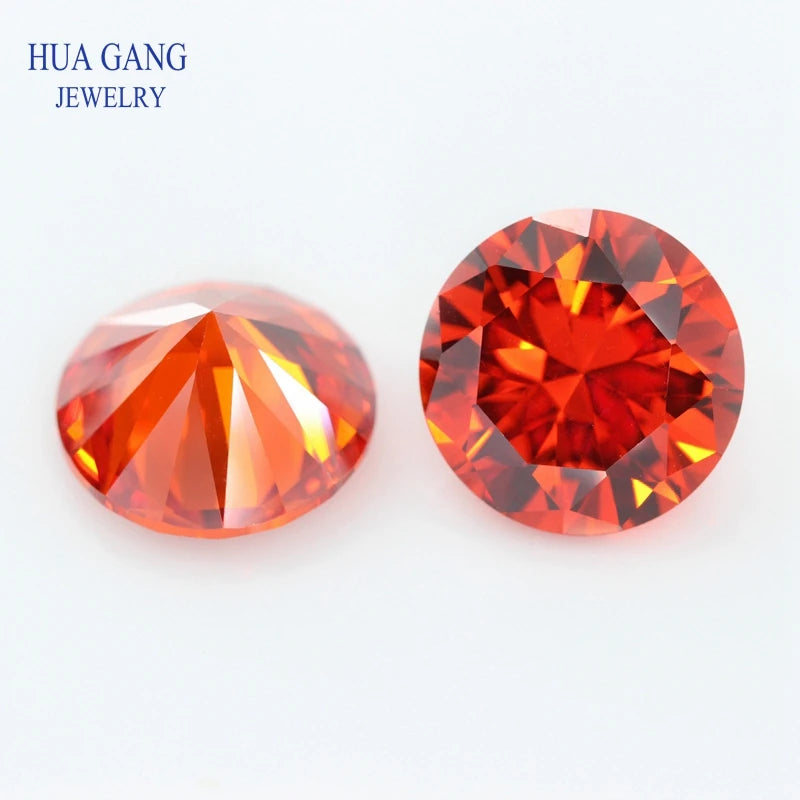 5A Cubic Zirconia Stone Multicolor Round Shape Brilliant Cut Loose CZ Stones Synthetic Gems Beads For Jewelry1.0~20mm AAAAA