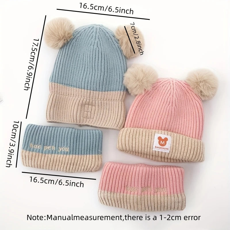 Baby Bear Knit Hat & Scarf Set - Crochet Winter Bonnet for Toddlers - photo 2