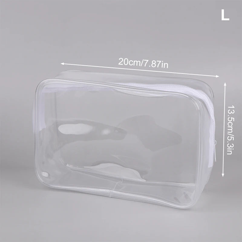 1Pc Clear Makeup Bag Fashion Transparent Travel Portable Mini Wash Storage Bags Women Zipper Organizer Cosmetic Bag