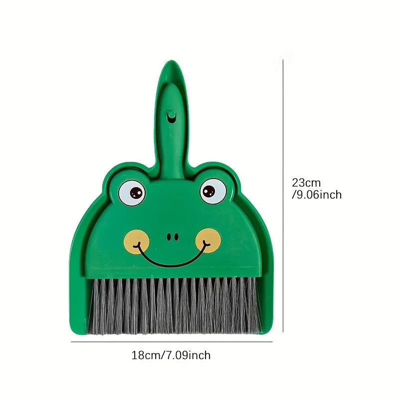 1-Pack Cartoon Desk Broom Set - Super Bowl Party Crumb Cleaner for Snack Mess & Chip Crumbs
