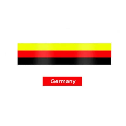 1M Pesonalized Car Sticker ThreeColored For Germany Italy French Russia National Flag Sticker Body Vinyl Decal  Styling Stickers