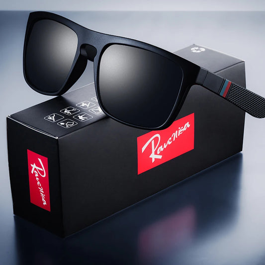 Square Vintage Polarized Sunglasses — UV400 Retro Shades for Driving and Fishing