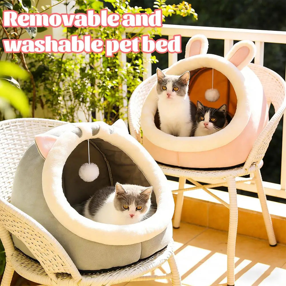 Foldable Self-Warming Cat Tent Bed - Removable & Washable – photo 3