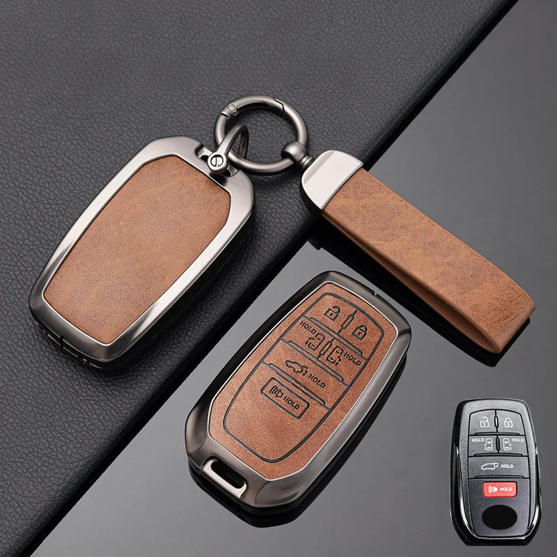 6 Button for TOYOTA Sienna RAV4 VENZA Mirai Hybrid Vehicles Alphard PREVIA Voxy Smart Remote Key Case Zinc Alloy Car Key Cover