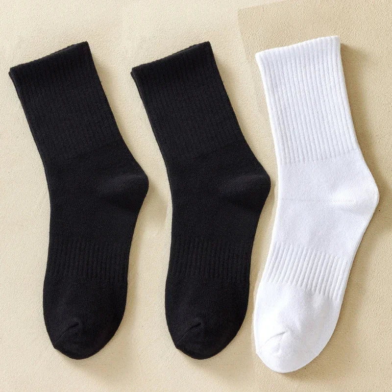Men's Cotton Crew Socks — White, 1 & 10-Pair Packs, Plus Size