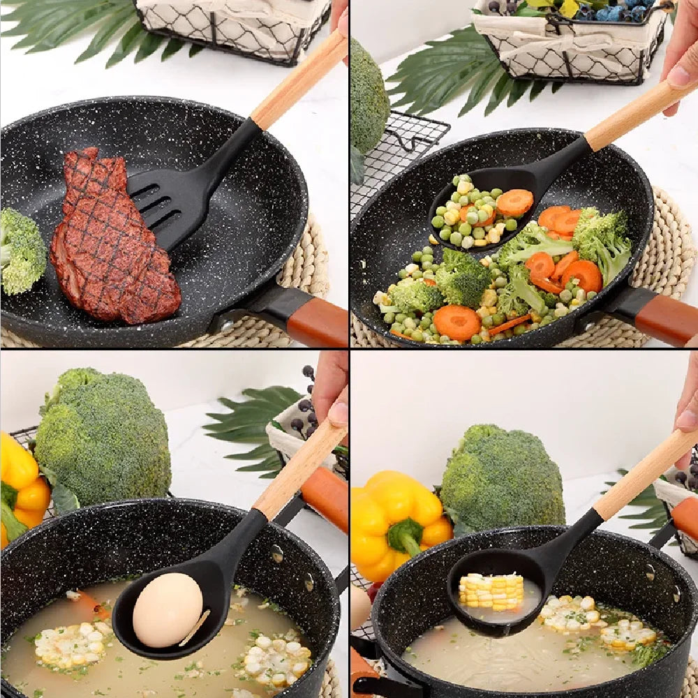 5-Piece Silicone Kitchen Utensil Set - Spoons and Scoops for Pots - photo 3