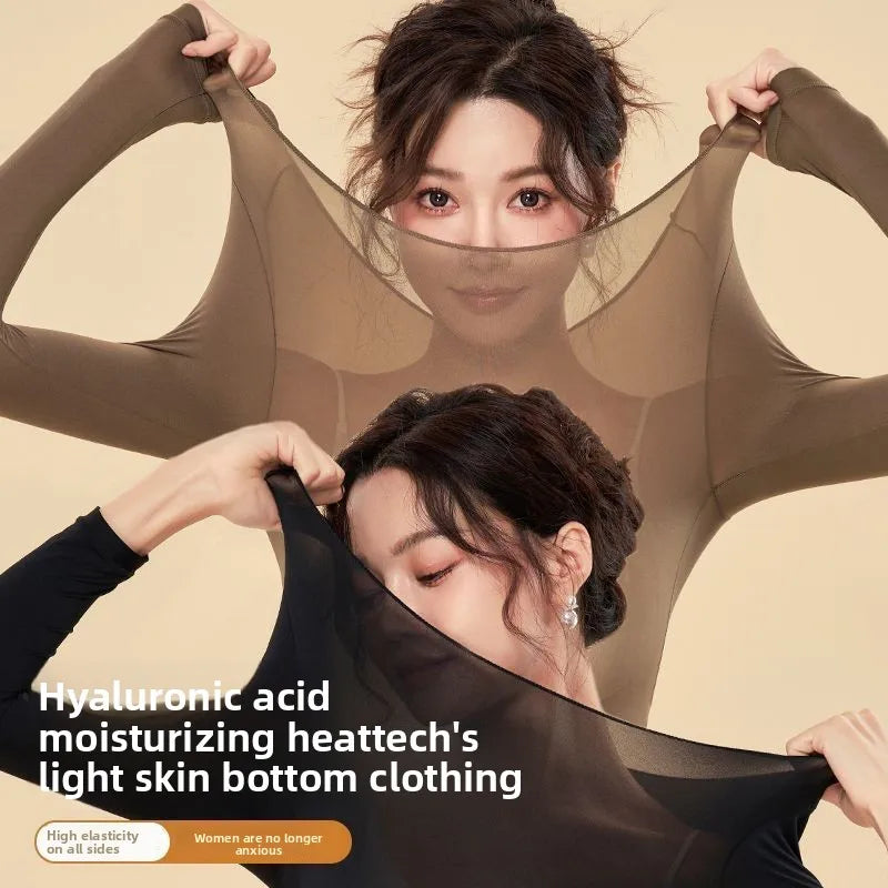 Women's Ultra-Light Thermal Base Layer Set - Long Sleeve Top and Pants