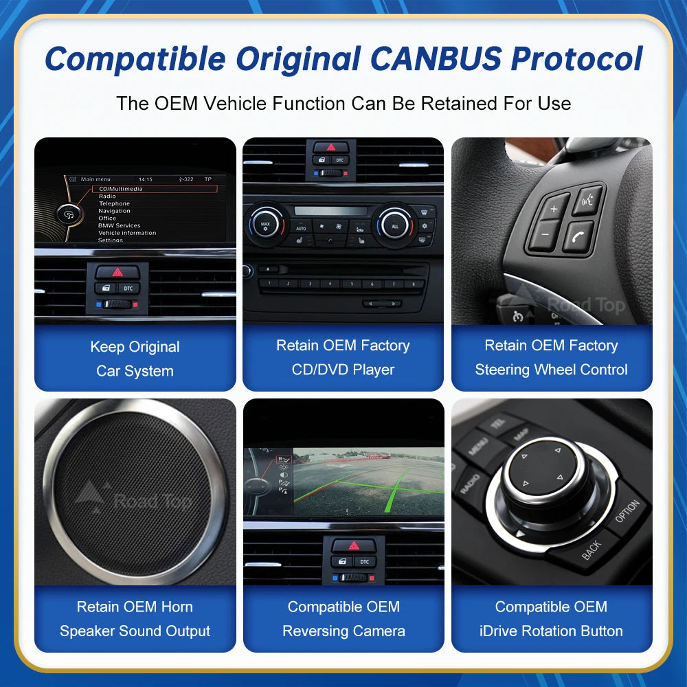 8.8" Wireless CarPlay & Android Auto Display Screen, Compatible with BMW 3 Series E90 E91 E92 E93