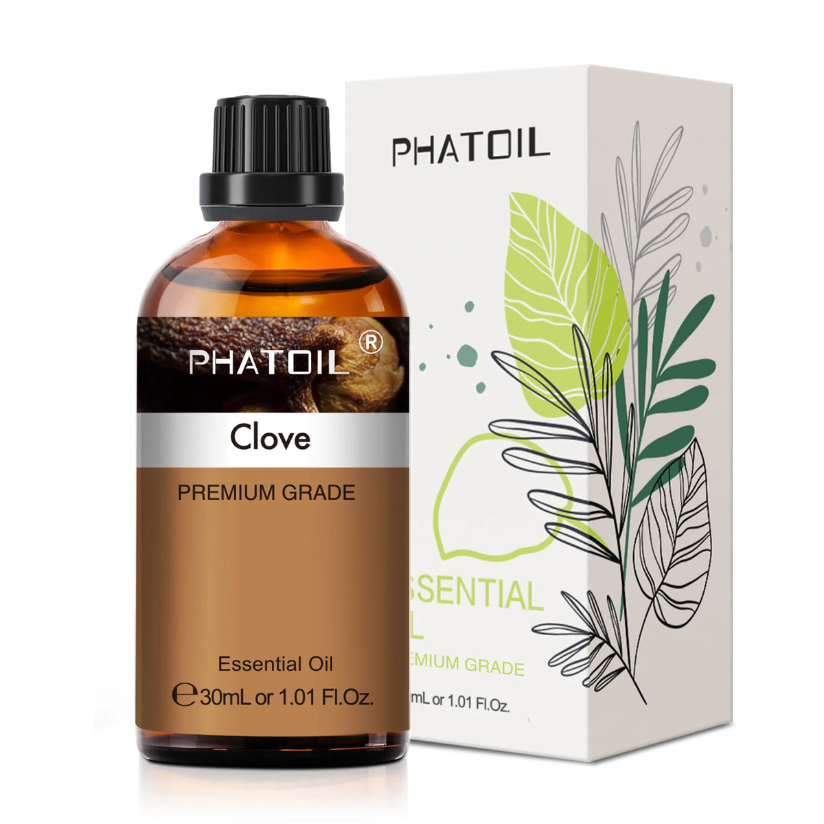 PHATOIL 1PCS Aromatherapy Essential Oil 30ml Lemon Eucalyptus Lavender Bergamot Jasmine Juniper Rose Vanilla Aroma Essential Oil