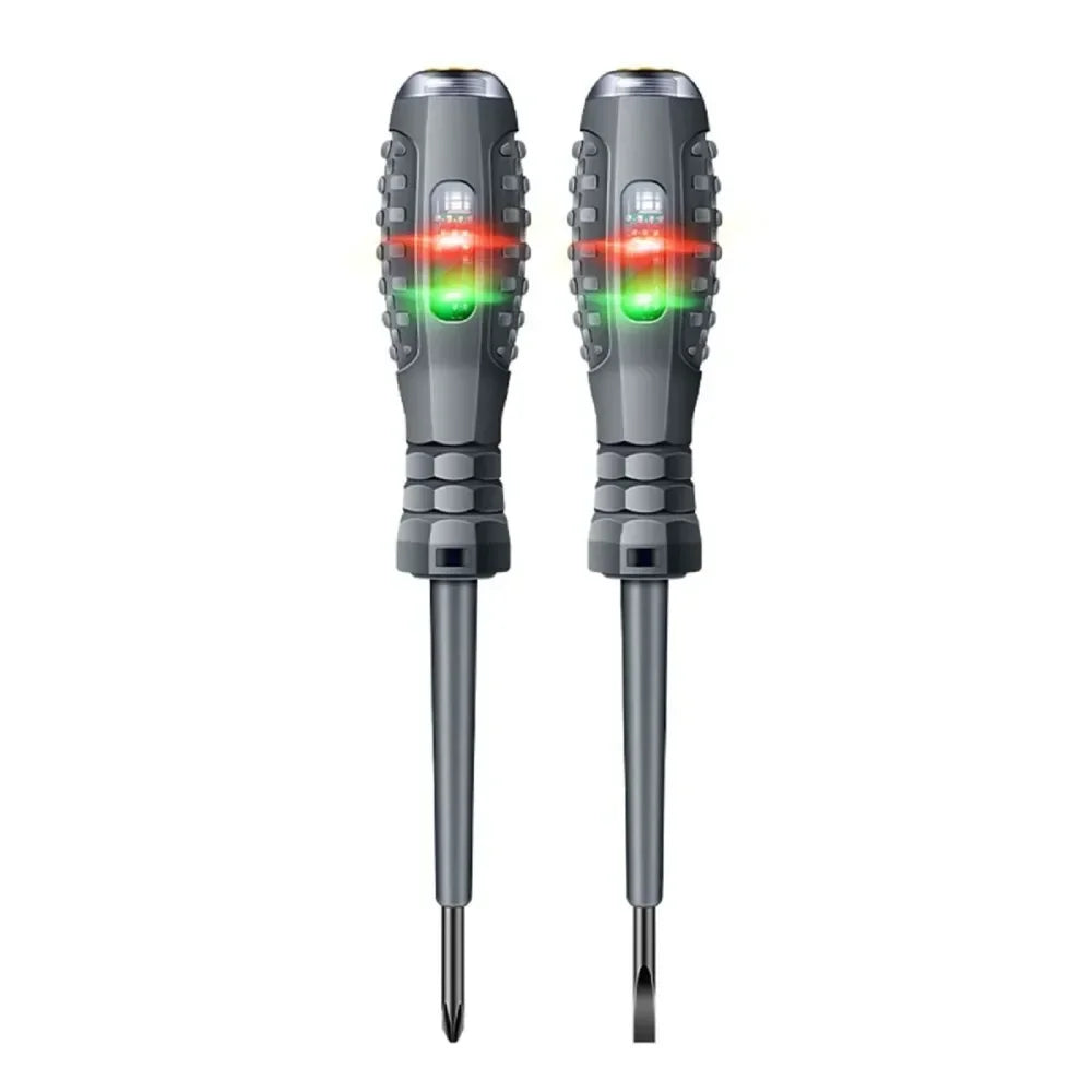 2pcs Word/Cross electrician screwdriver 12-220V Voltage Tester Pen AC/DC Induction Insulated Electricians Screwdriver Hand Tools