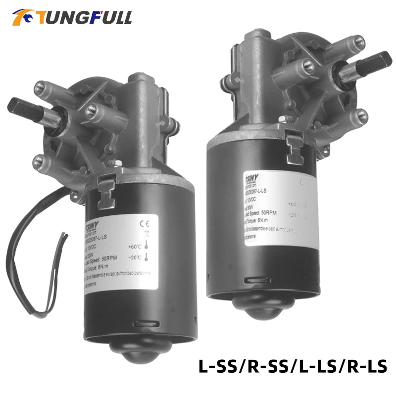 12V 24V DC High Torque Worm Gear Reducer Reversible Worm Gear Motor Permanent Magnet DC Motor Electric Gear Box Motor