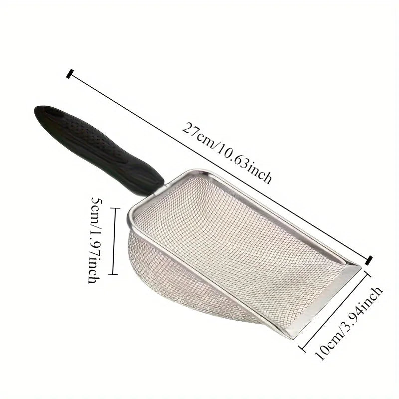 Fine-Mesh Stainless Steel Cat Litter Scoop - 2.8 mm Sifter – photo 6