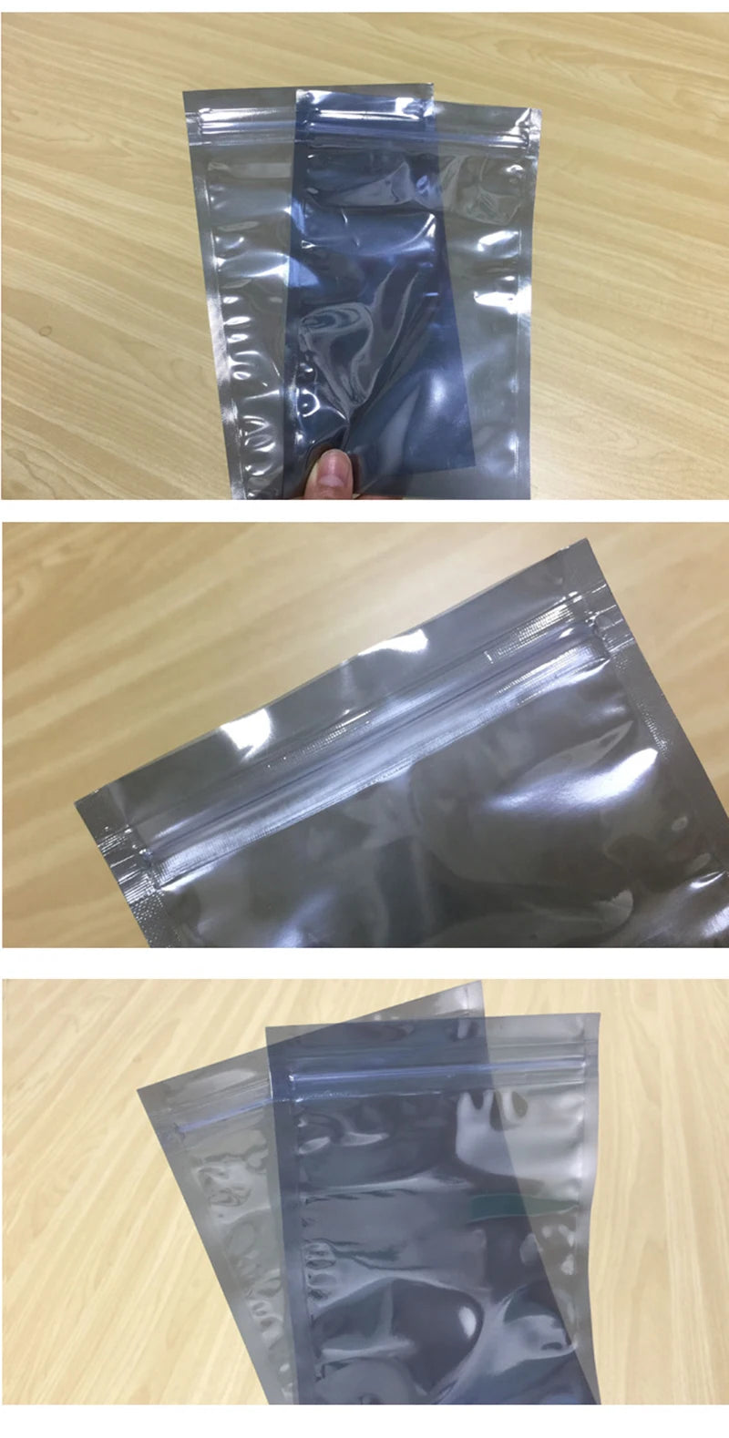 100pcs Anti Static Shielding Zip Lock Bag Resealable ESD Anti-static Instrument Chip Electronic Accessories Battery USB Pouches