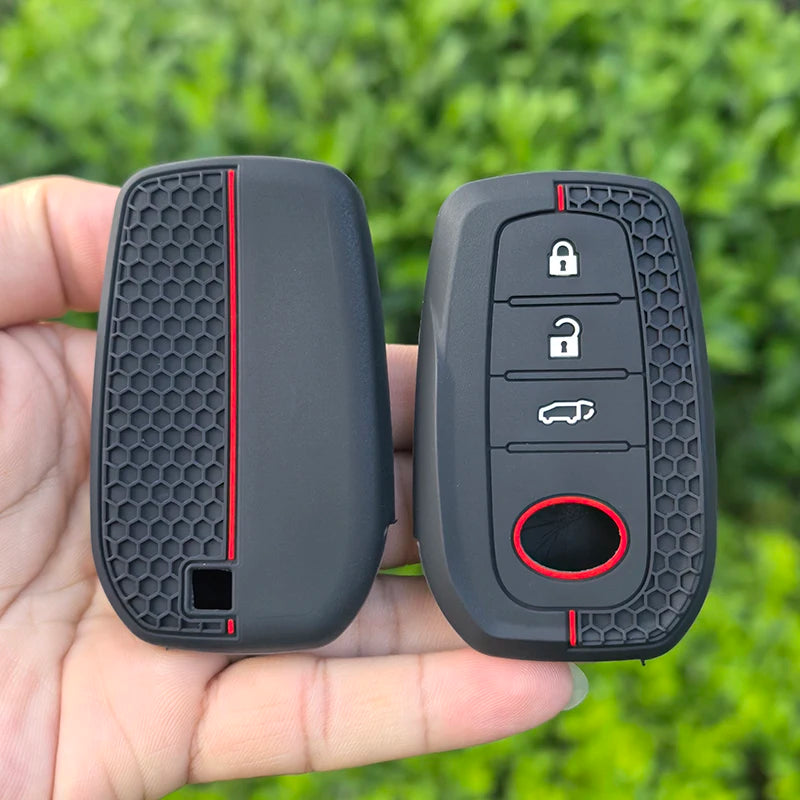 2026 Silicone Auto Remote Car Key Case Cover For Toyota CHR Hilux Fortuner Land Cruiser 200 Camry Corolla Crown RAV4 Highland