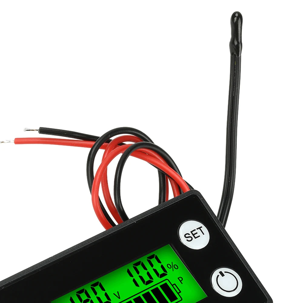 Battery Meter Indicator Voltage Meter 6133A DC8-100V with Alarm Lithium Ion Battery Capacity Monitor 12V 36V 48V 60V 72V 84V