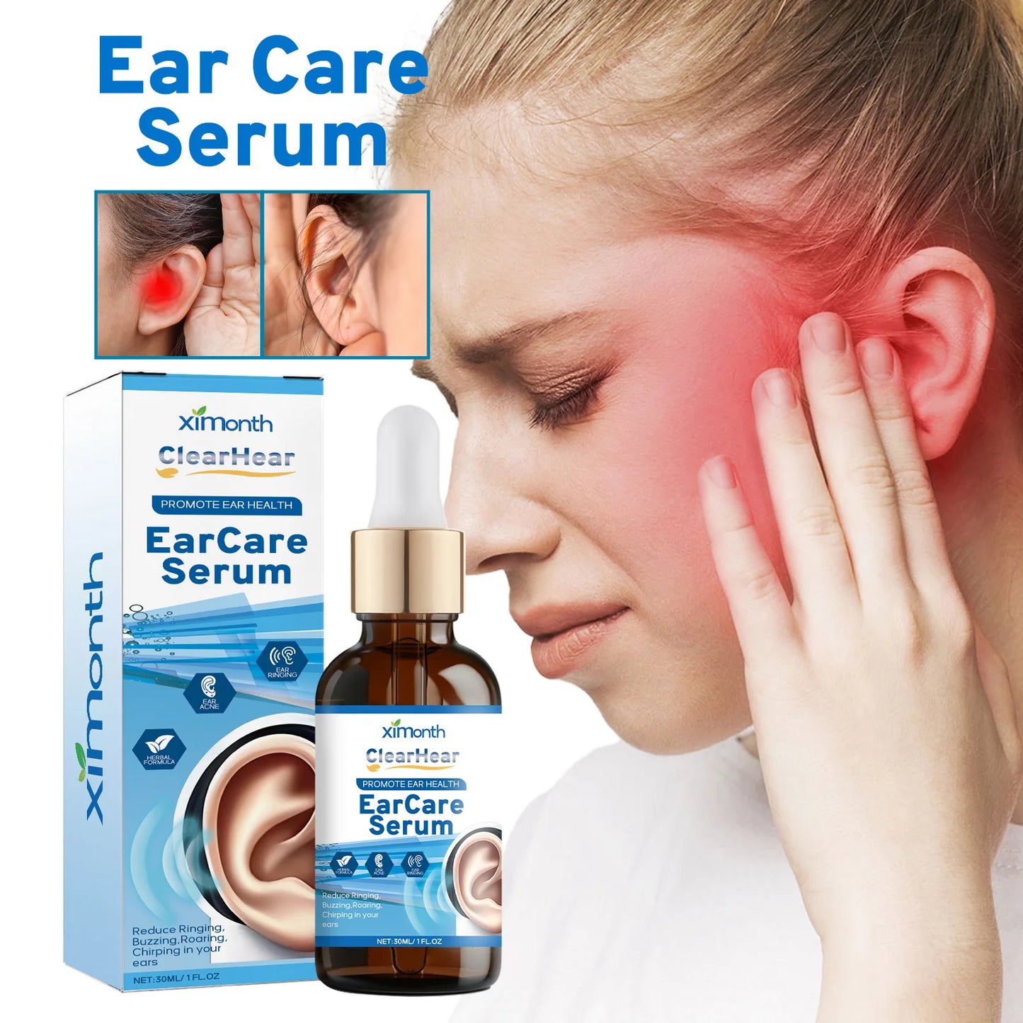 Soothing Herbal Ear Care Drops — Gentle Daily Ear Cleansing Serum