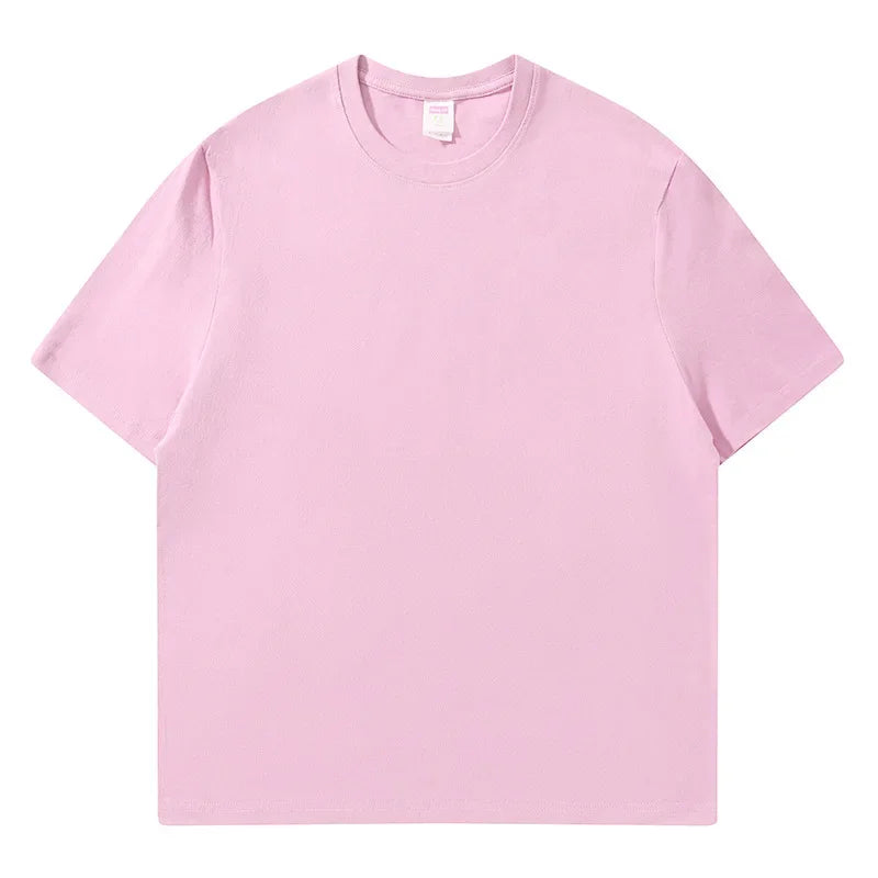 Women's 100% Cotton Loose Tee — Solid O-Neck Short-Sleeve Casual Summer Top