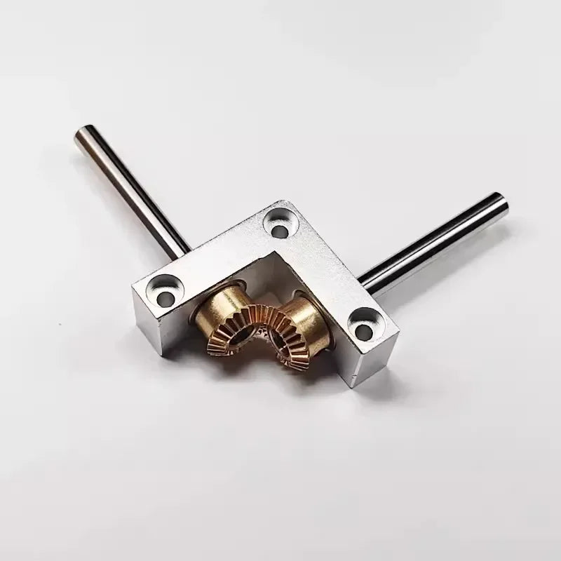 4/5mm Mini Right Angle Rotator Small 90 Degree 1:1 Gearbox Bevel Gear Commutator Model Transmission Case